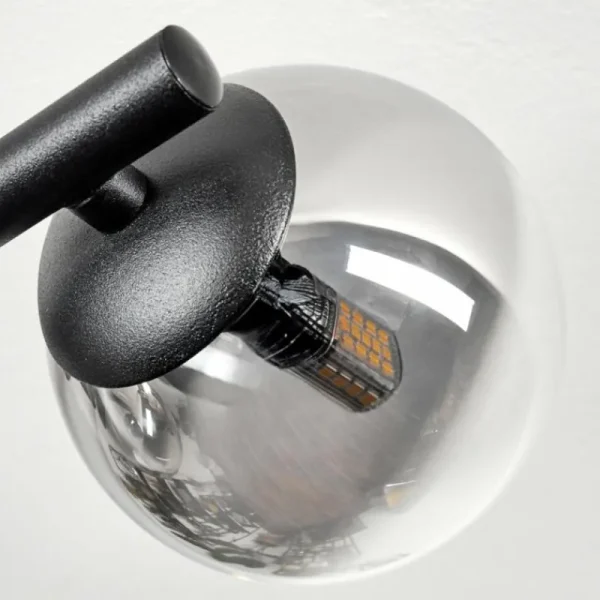 hofstein Chehalis Plafonnier, Boule lumineuse Clair, Fumé, 3 lumières* Lampes Modernes