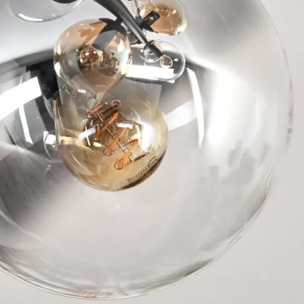 hofstein Chehalis Plafonnier, Boule lumineuse Ambre, Clair, Fumé, 8 lumières* Lampes Modernes