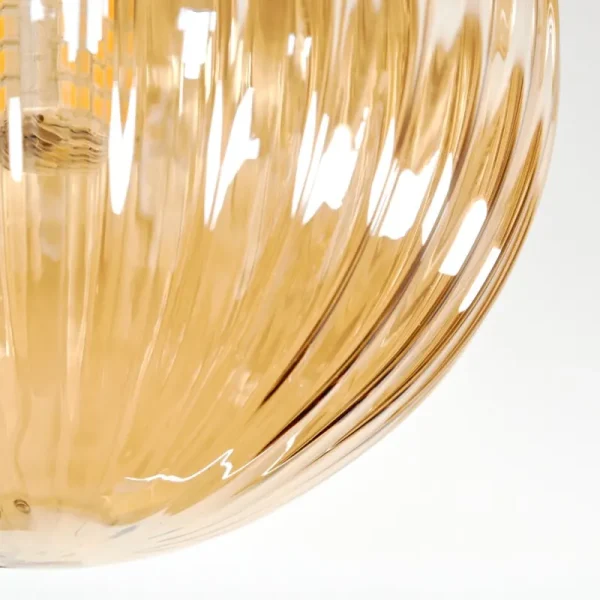 hofstein Chehalis Plafonnier, Boule lumineuse Ambre, 3 lumières* Lampes Modernes