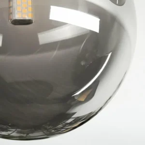 hofstein Chehalis Plafonnier, Boule lumineuse Fumé, 3 lumières* Lampes Modernes