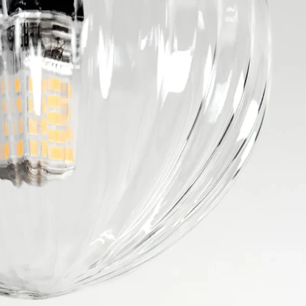 hofstein Chehalis Plafonnier, Boule lumineuse Ambre, Clair, Fumé, 3 lumières* Lampes Modernes