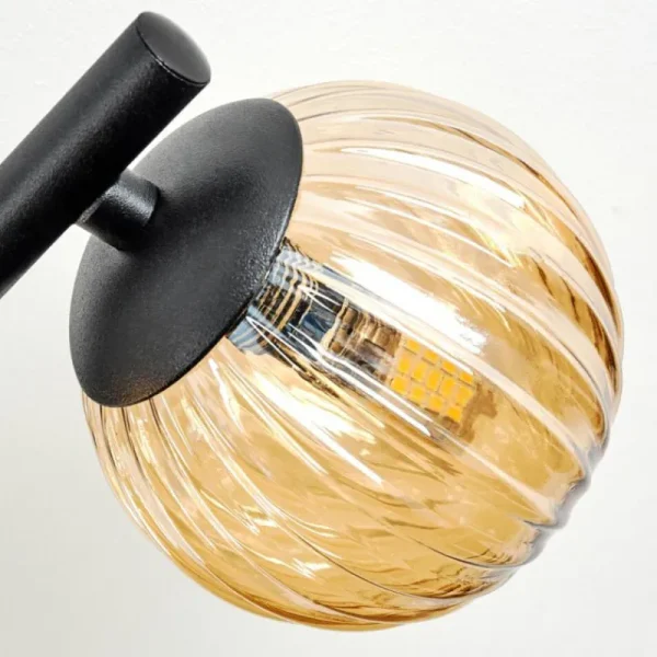 hofstein Chehalis Plafonnier, Boule lumineuse Ambre, 3 lumières* Lampes Modernes