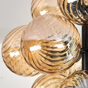 hofstein Chehalis Plafonnier, Boule lumineuse 39 cm LED Ambre, 13 lumières* Lampes Modernes