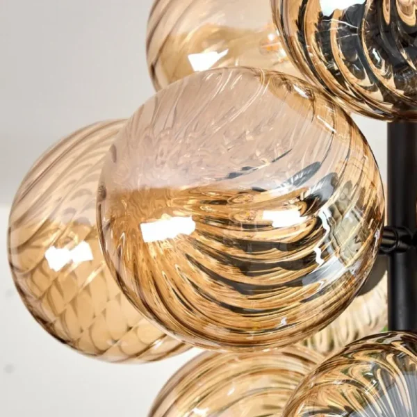 hofstein Chehalis Plafonnier, Boule lumineuse 39 cm LED Ambre, 13 lumières* Lampes Modernes