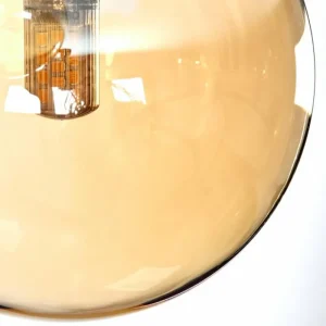 hofstein Chehalis Plafonnier, Boule lumineuse 76 cm Ambre, 12 lumières* Lampes En Verre