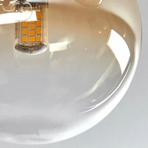 hofstein Chehalis Plafonnier, Boule lumineuse 76 cm Ambre, Clair, 12 lumières* Lampes En Verre