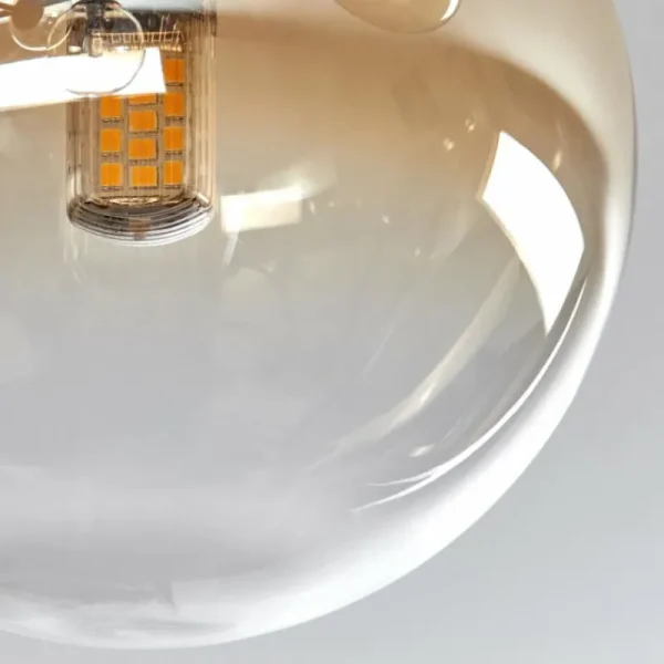 hofstein Chehalis Plafonnier, Boule lumineuse 76 cm Ambre, Clair, 12 lumières* Lampes En Verre