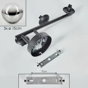 hofstein Chehalis Plafonnier, Boule lumineuse Clair, Fumé, 3 lumières* Lampes Modernes