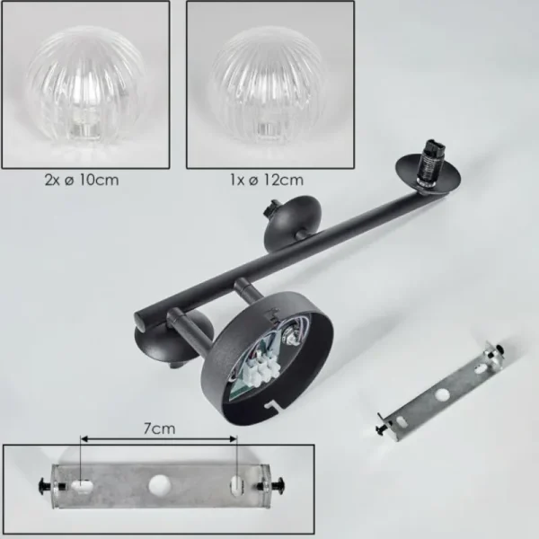 hofstein Chehalis Plafonnier, Boule lumineuse Clair, 3 lumières* Lampes Modernes