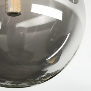 hofstein Chehalis Plafonnier, Boule lumineuse Ambre, Fumé, 3 lumières* Lampes Modernes