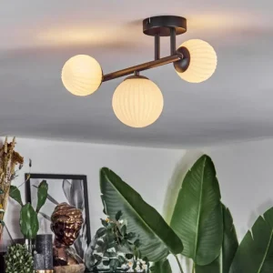 hofstein Chehalis Plafonnier, Boule lumineuse Blanc, 3 lumières* Lampes Modernes