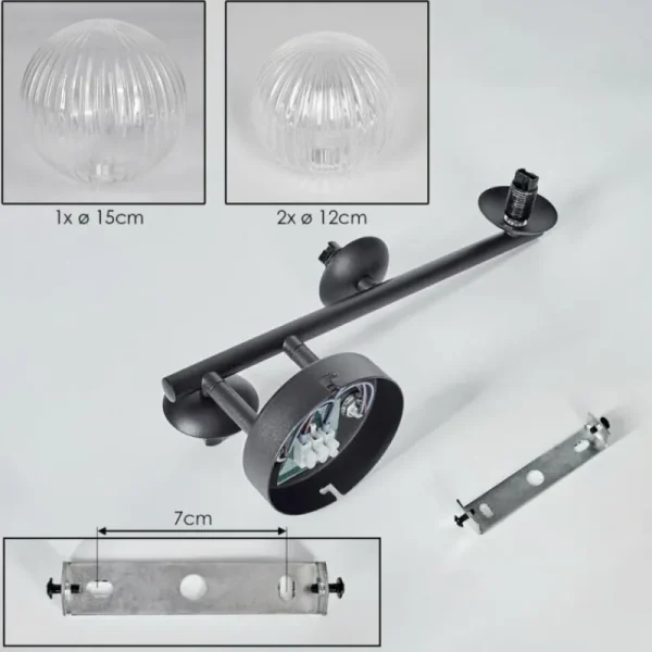hofstein Chehalis Plafonnier, Boule lumineuse Clair, 3 lumières* Lampes Modernes