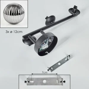 hofstein Chehalis Plafonnier, Boule lumineuse Fumé, 3 lumières* Lampes Modernes