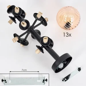 hofstein Chehalis Plafonnier, Boule lumineuse 39 cm LED Ambre, 13 lumières* Lampes Modernes