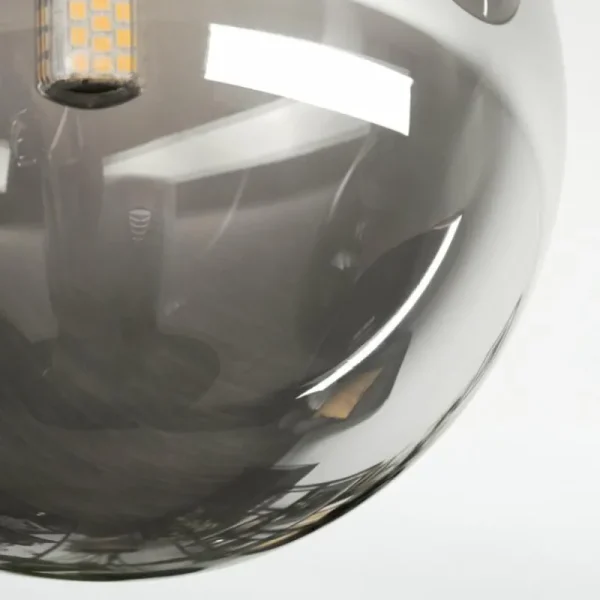 hofstein Chehalis Plafonnier, Boule lumineuse Ambre, Fumé, 3 lumières* Lampes Modernes