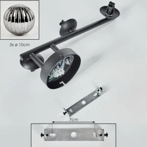 hofstein Chehalis Plafonnier, Boule lumineuse Fumé, 3 lumières* Lampes Modernes