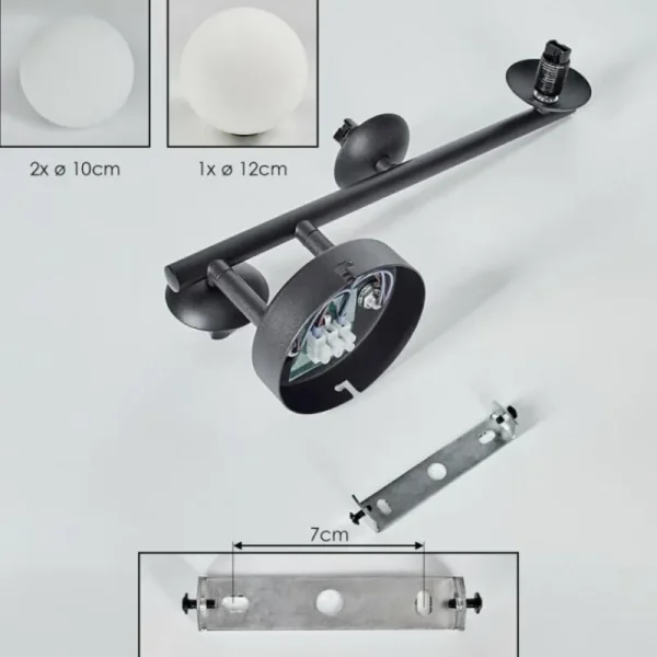 hofstein Chehalis Plafonnier, Boule lumineuse Blanc, 3 lumières* Lampes En Verre