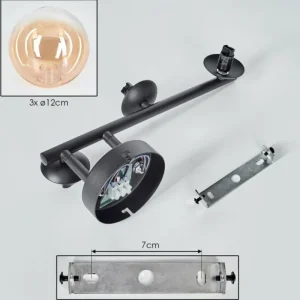 hofstein Chehalis Plafonnier, Boule lumineuse Ambre, Clair, 3 lumières* Lampes En Verre