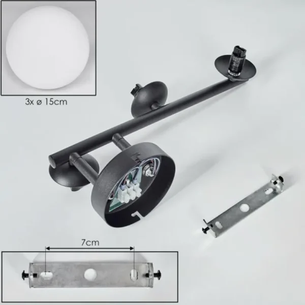 hofstein Chehalis Plafonnier, Boule lumineuse Blanc, 3 lumières* Lampes En Verre