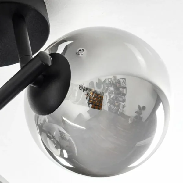 hofstein Chehalis Plafonnier, Boule lumineuse Clair, Fumé, 3 lumières* Lampes Modernes