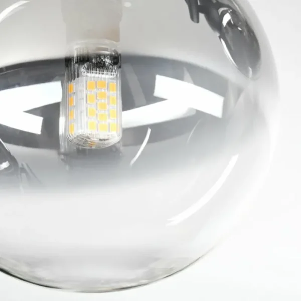 hofstein Chehalis Plafonnier, Boule lumineuse Clair, Fumé, 3 lumières* Lampes Modernes