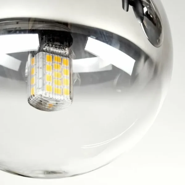 hofstein Chehalis Plafonnier, Boule lumineuse Clair, Fumé, 3 lumières* Lampes Modernes