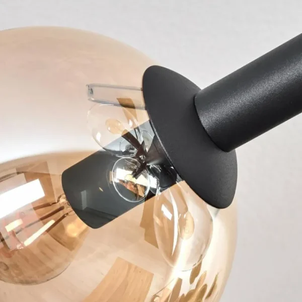 hofstein Chehalis Plafonnier, Boule lumineuse Ambre, Clair, Fumé, 8 lumières* Lampes Modernes