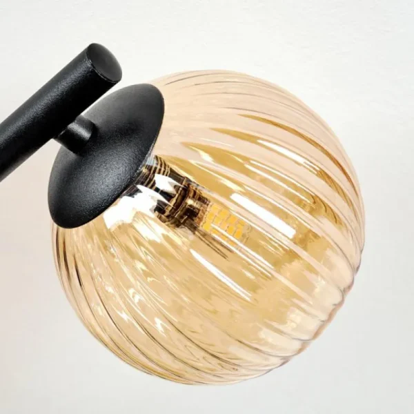 hofstein Chehalis Plafonnier, Boule lumineuse Ambre, 3 lumières* Lampes Modernes