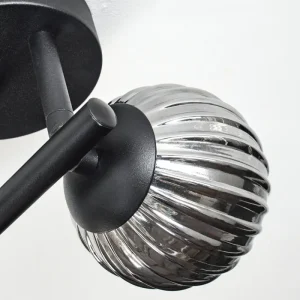 hofstein Chehalis Plafonnier, Boule lumineuse Ambre, Clair, Fumé, 3 lumières* Lampes Modernes
