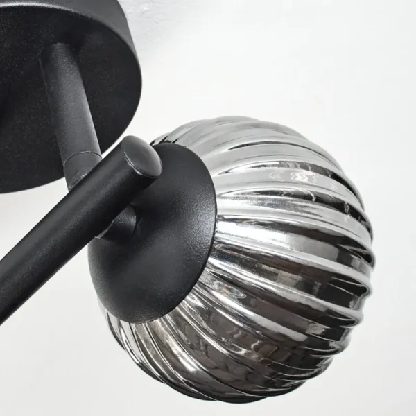 hofstein Chehalis Plafonnier, Boule lumineuse Ambre, Clair, Fumé, 3 lumières* Lampes Modernes