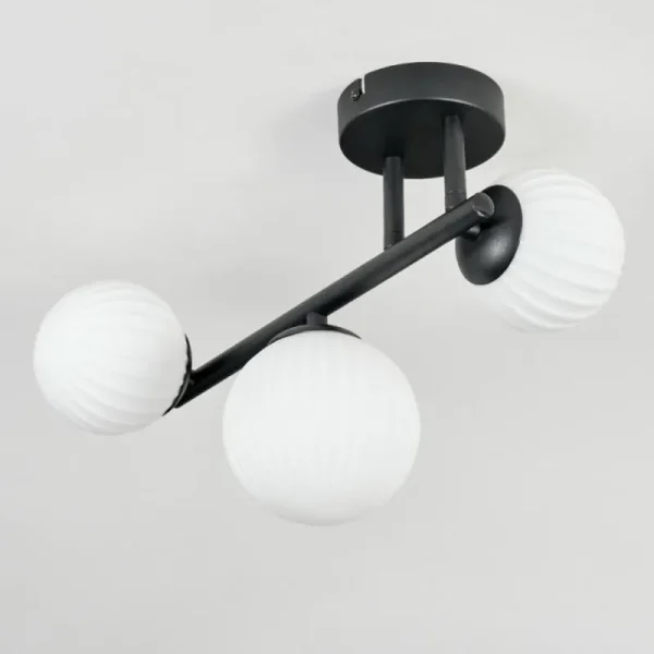 hofstein Chehalis Plafonnier, Boule lumineuse Blanc, 3 lumières* Lampes Modernes