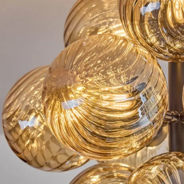hofstein Chehalis Plafonnier, Boule lumineuse 39 cm LED Ambre, 13 lumières* Lampes Modernes