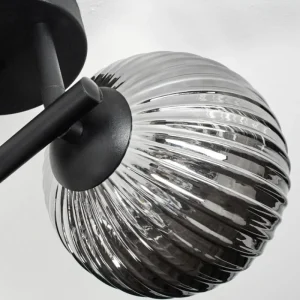 hofstein Chehalis Plafonnier, Boule lumineuse Fumé, 3 lumières* Lampes Modernes