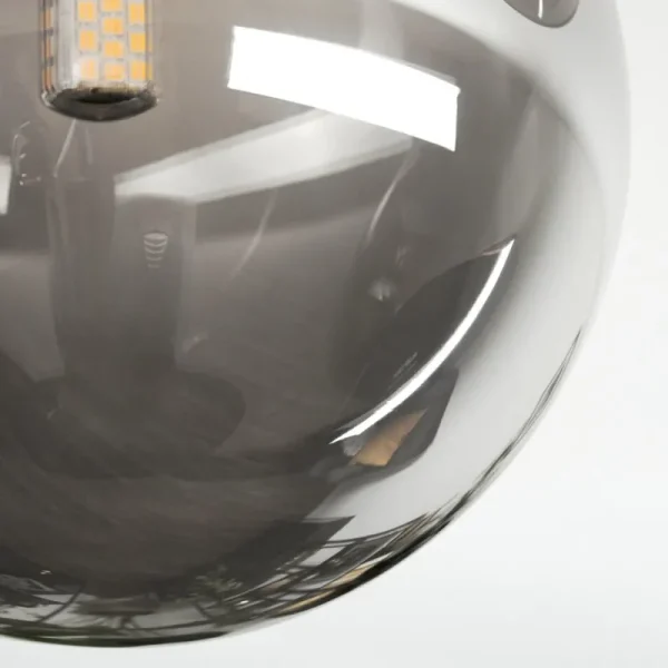 hofstein Chehalis Plafonnier, Boule lumineuse Ambre, Fumé, 3 lumières* Lampes Modernes