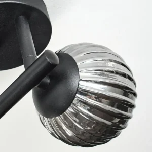 hofstein Chehalis Plafonnier, Boule lumineuse Fumé, 3 lumières* Lampes Modernes