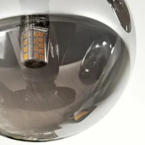 hofstein Chehalis Plafonnier, Boule lumineuse Fumé, 3 lumières* Lampes Modernes