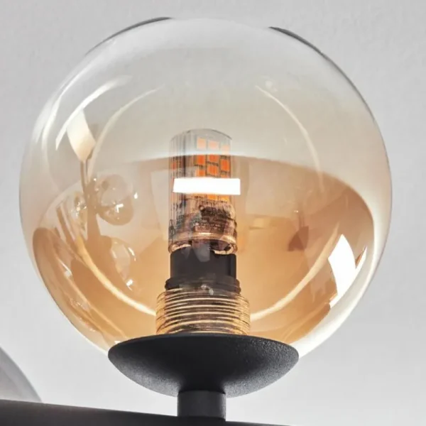 hofstein Chehalis Plafonnier, Boule lumineuse Ambre, Clair, Fumé, 8 lumières* Lampes Modernes