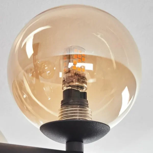 hofstein Chehalis Plafonnier, Boule lumineuse Ambre, 8 lumières* Lampes En Verre