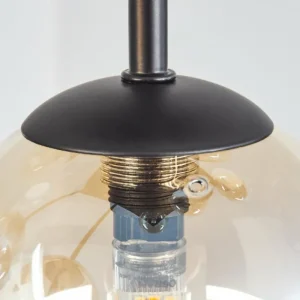 hofstein Chehalis Plafonnier, Boule lumineuse Ambre, Clair, 9 lumières* Lampes En Verre