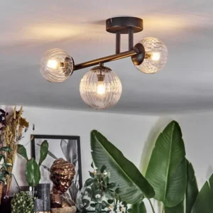 hofstein Chehalis Plafonnier, Boule lumineuse Clair, 3 lumières* Lampes Modernes
