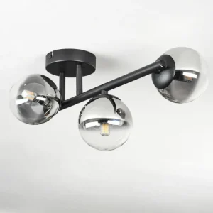hofstein Chehalis Plafonnier, Boule lumineuse Clair, Fumé, 3 lumières* Lampes Modernes
