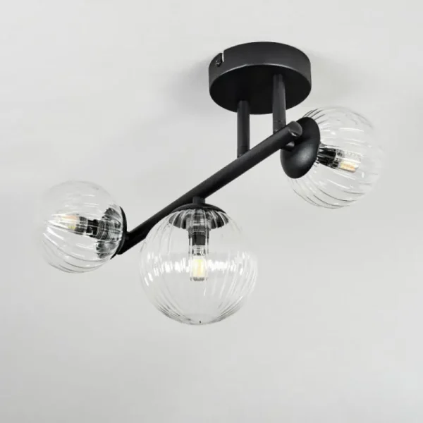 hofstein Chehalis Plafonnier, Boule lumineuse Clair, 3 lumières* Lampes Modernes