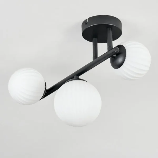 hofstein Chehalis Plafonnier, Boule lumineuse Blanc, 3 lumières* Lampes Modernes