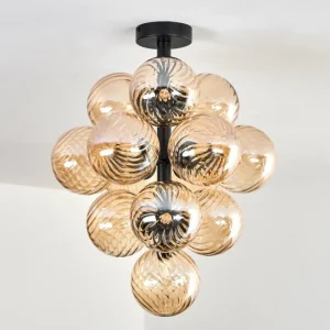 hofstein Chehalis Plafonnier, Boule lumineuse 39 cm LED Ambre, 13 lumières* Lampes Modernes