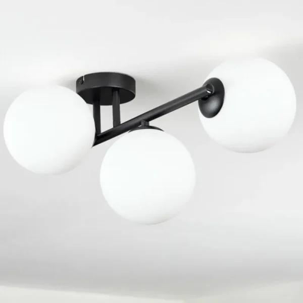 hofstein Chehalis Plafonnier, Boule lumineuse Blanc, 3 lumières* Lampes En Verre