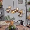 hofstein Chehalis Suspension, Boule lumineuse, Suspension Ambre, Clair, Fumé, 8 lumières* Lampes Modernes