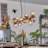 hofstein Chehalis Suspension, Boule lumineuse, Suspension Ambre, Clair, Fumé, 10 lumières* Lampes Modernes