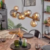 hofstein Chehalis Suspension, Boule lumineuse, Suspension Ambre, Fumé, 10 lumières* Lampes Modernes