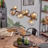 hofstein Chehalis Suspension, Boule lumineuse, Suspension Ambre, Clair, Fumé, 10 lumières* Lampes Modernes