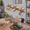 hofstein Chehalis Suspension, Boule lumineuse, Suspension Ambre, Clair, Fumé, 10 lumières* Lampes Modernes